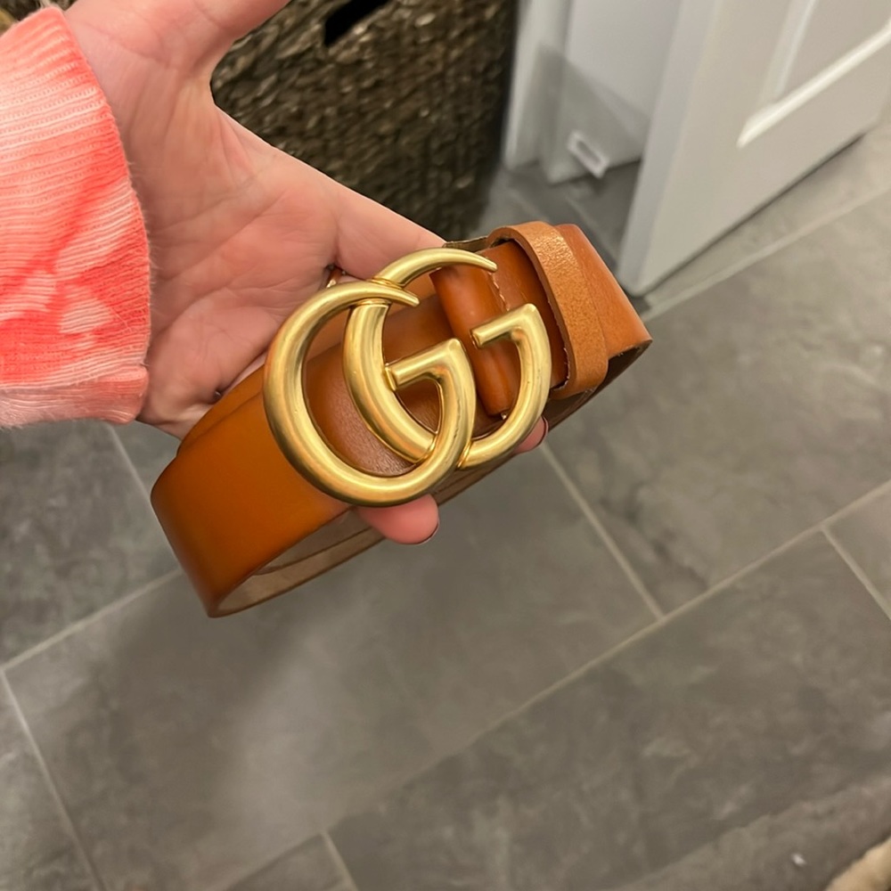 Gucci style leather belt